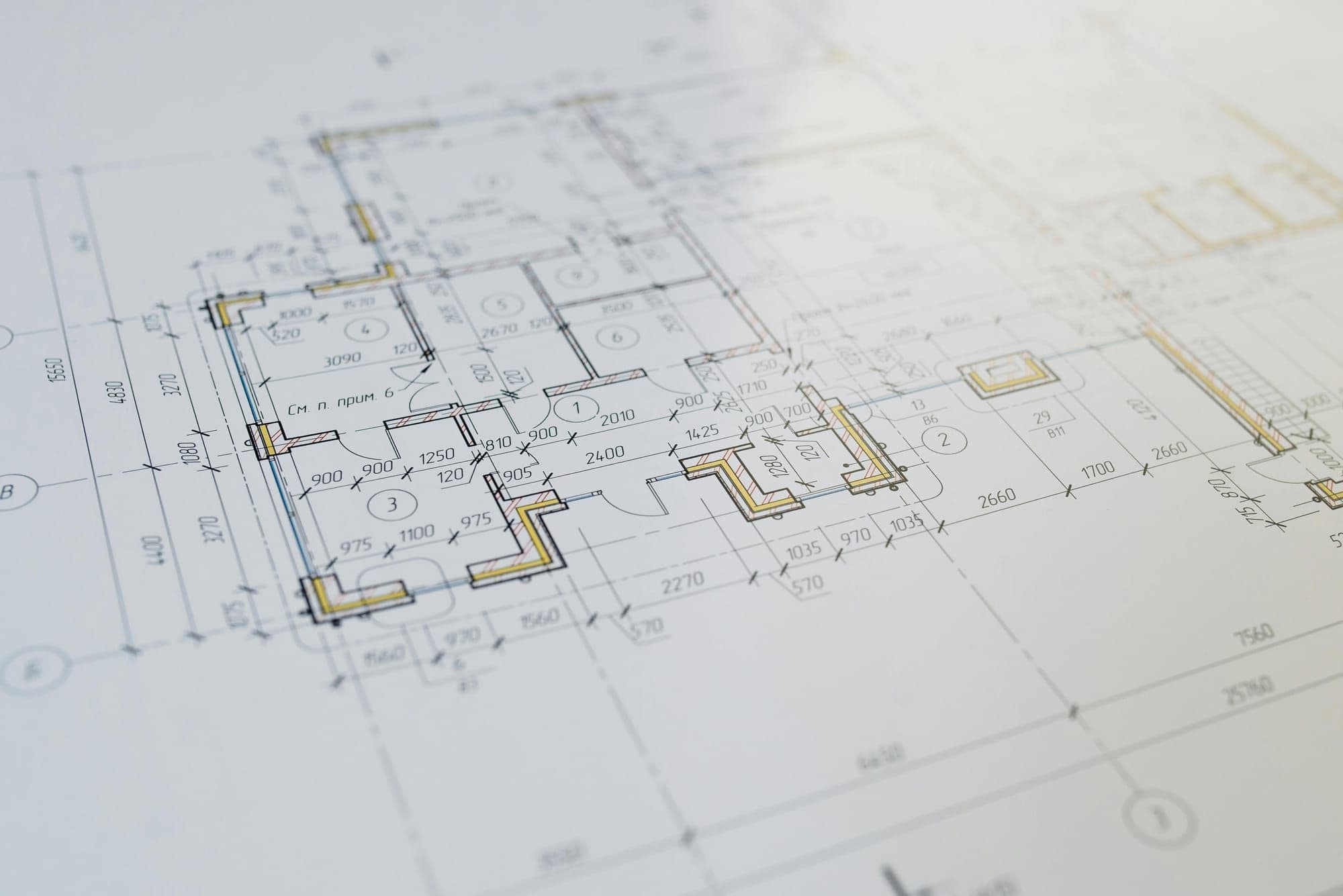 Professional AI-generated floor plan showing a modern home layout with living room, kitchen, and bedrooms