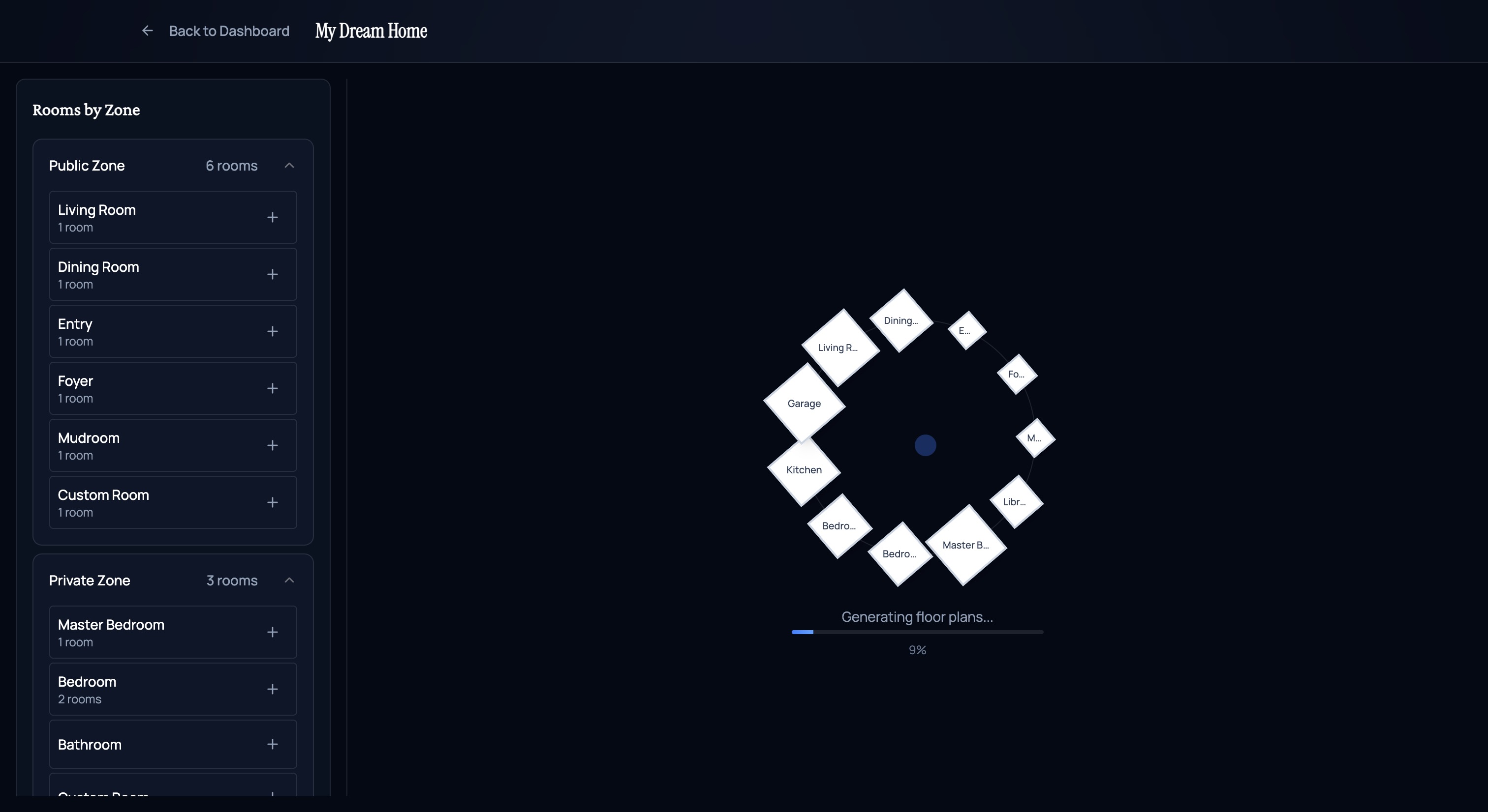 AI generating multiple floor plan variations